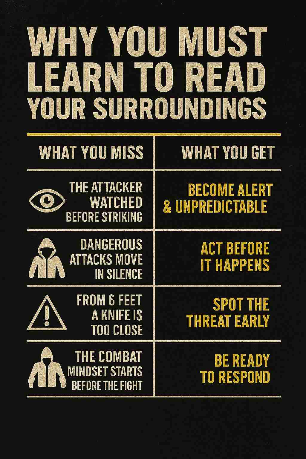 Guardare Lontano per Sopravvivere: La Regola dei 5 e dei 20 per Evitare le Trappole nella Vita Reale 5 Guardare Lontano per Sopravvivere: La Regola dei 5 e dei 20 per Evitare le Trappole nella Vita Reale Fighting Tips - Street Fight Mentality & Fight Sport